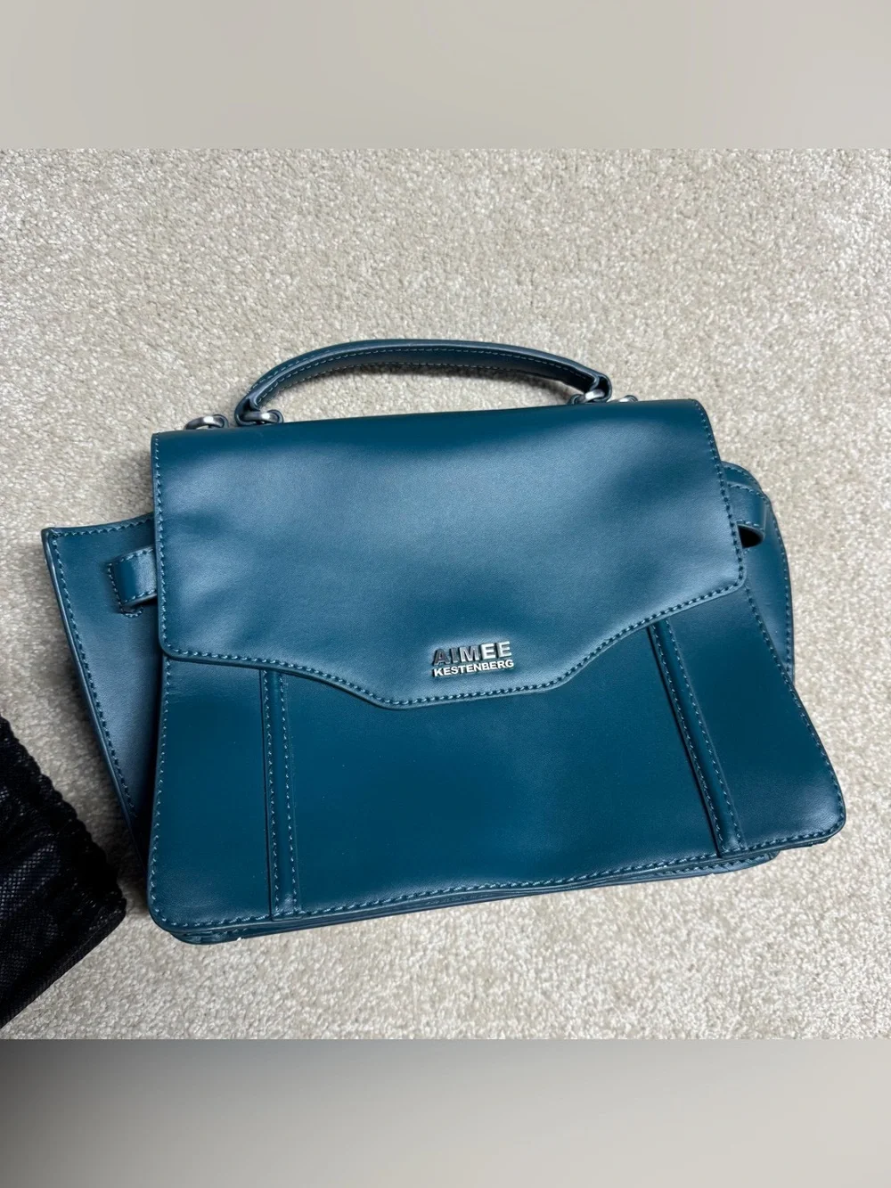 NEW Aimee Kestenberg Phoenix Blue Green Leather Crossbody Shoulder Bag Purse
